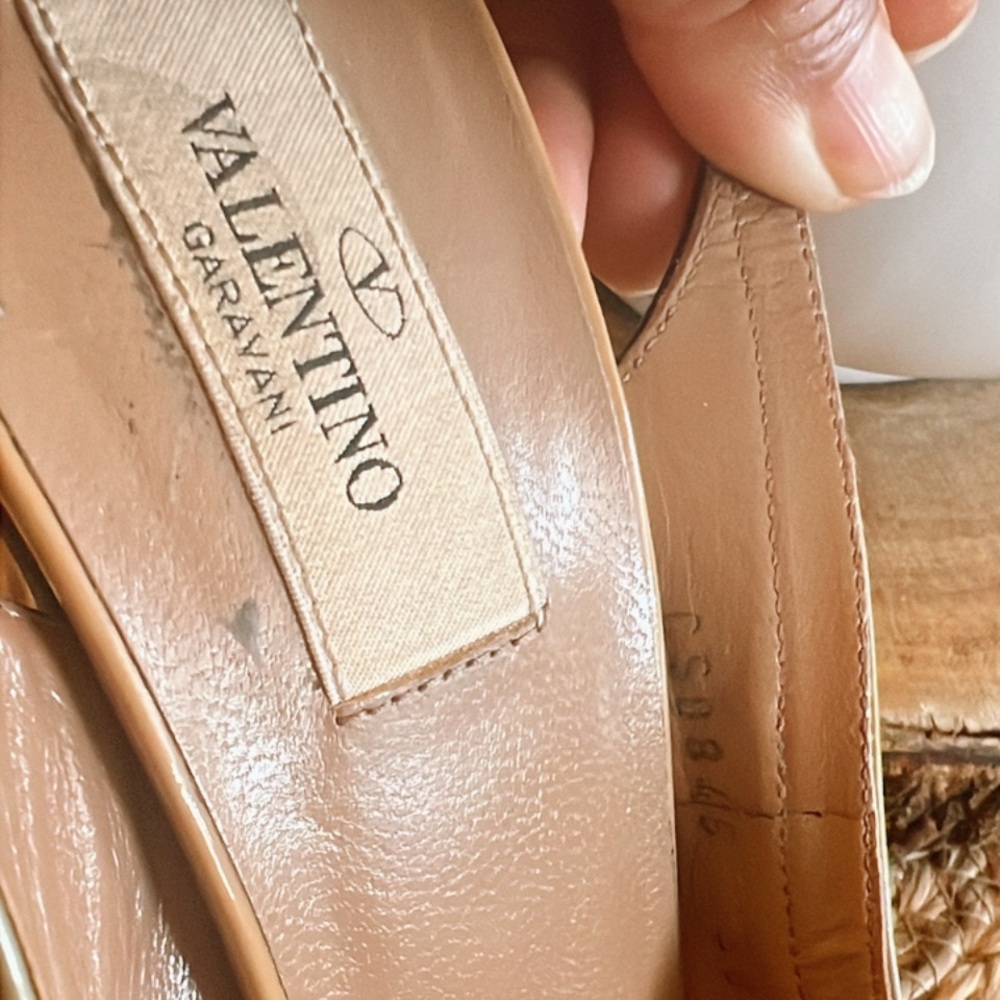 Black slingback Heels with baby green and blush accent. Gently worn but ready. - Picture 3 of 6